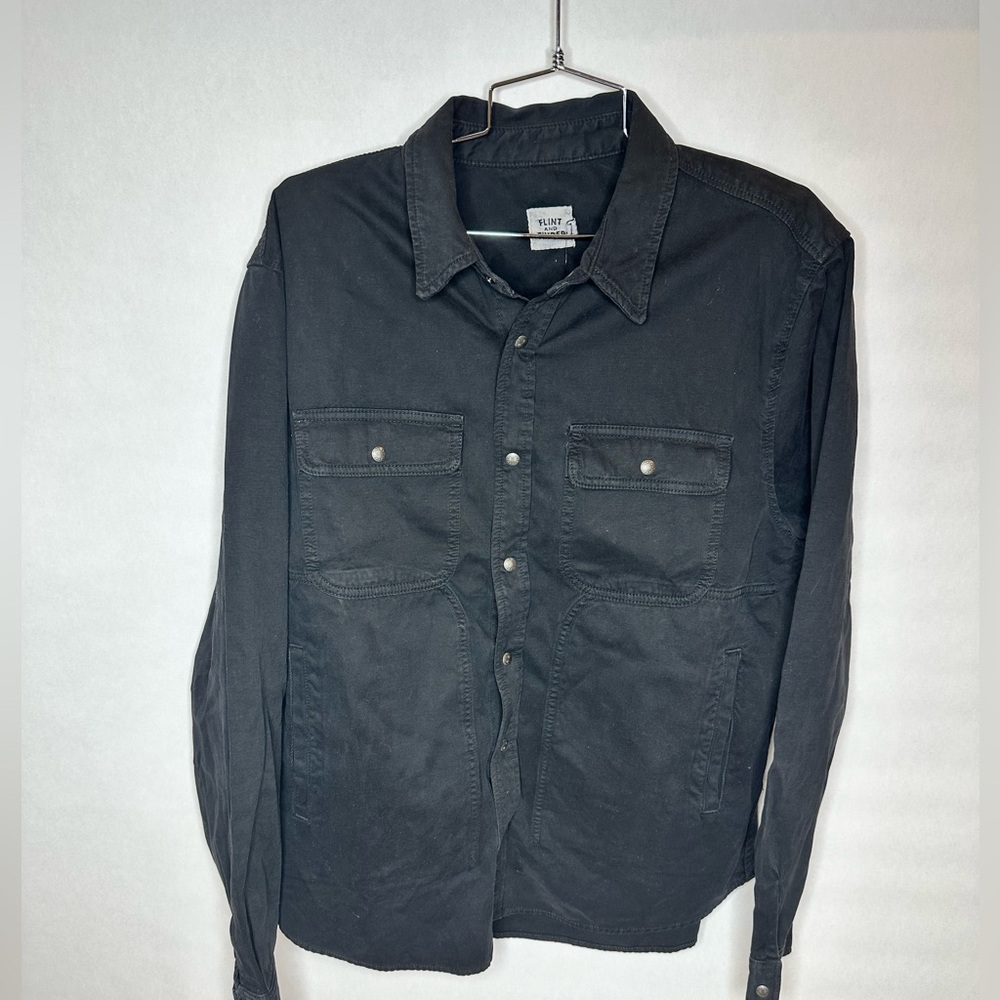 Flint and Tinder Black Bedford Men’s Utility Shirt Jacket Sz XL NWT